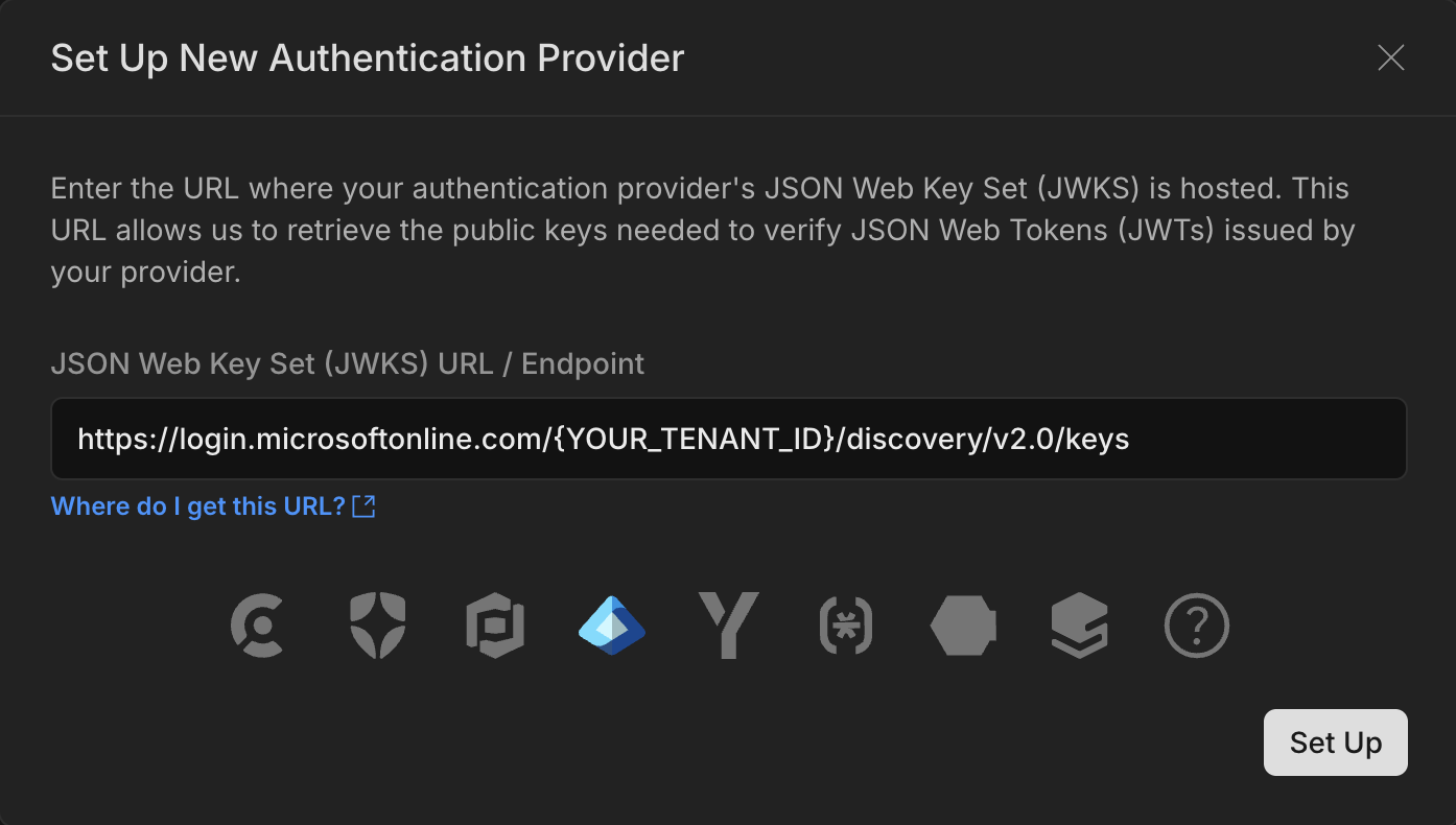 Add Authentication Provider